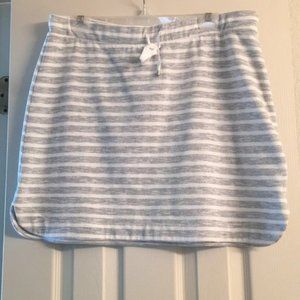 French terry striped skirt